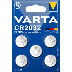 CR2032 3V Lithium Knappcellsbatteri 5-pack