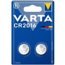 CR2016 3V Lithium Knappcellsbatteri 2-pack