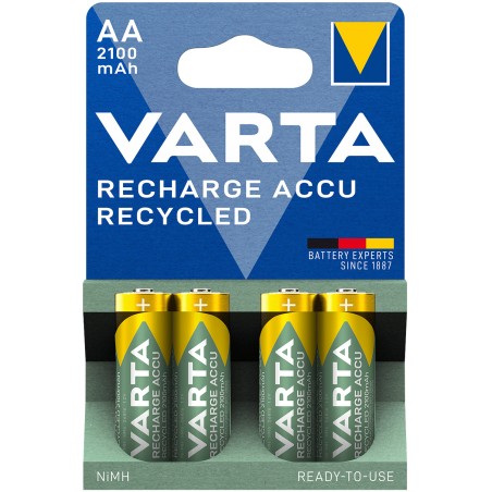 Recycle Laddningsbart batteri AA 2100 mAh 4-p