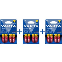 Longlife Max Power AA/LR6 Batteri 3 x 4-pack